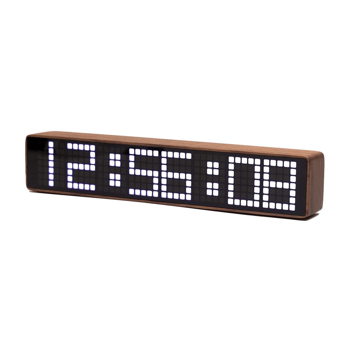 Smart Wi-Fi LED Clock - Chrono-Wood Natural Hardwood Design | Omnixie ...