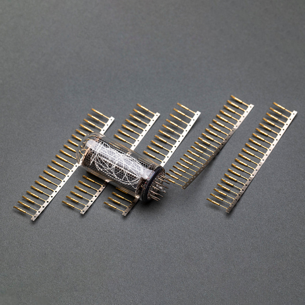 Gold Plated Nixie/VFD Tube Socket Pins, 100pcs